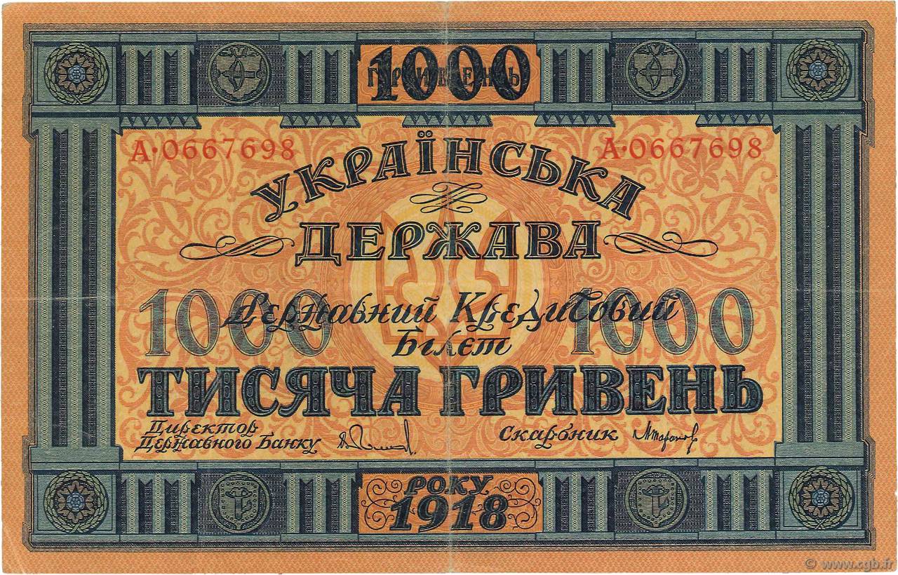 1000 Hryven UCRAINA  1918 P.024 q.SPL