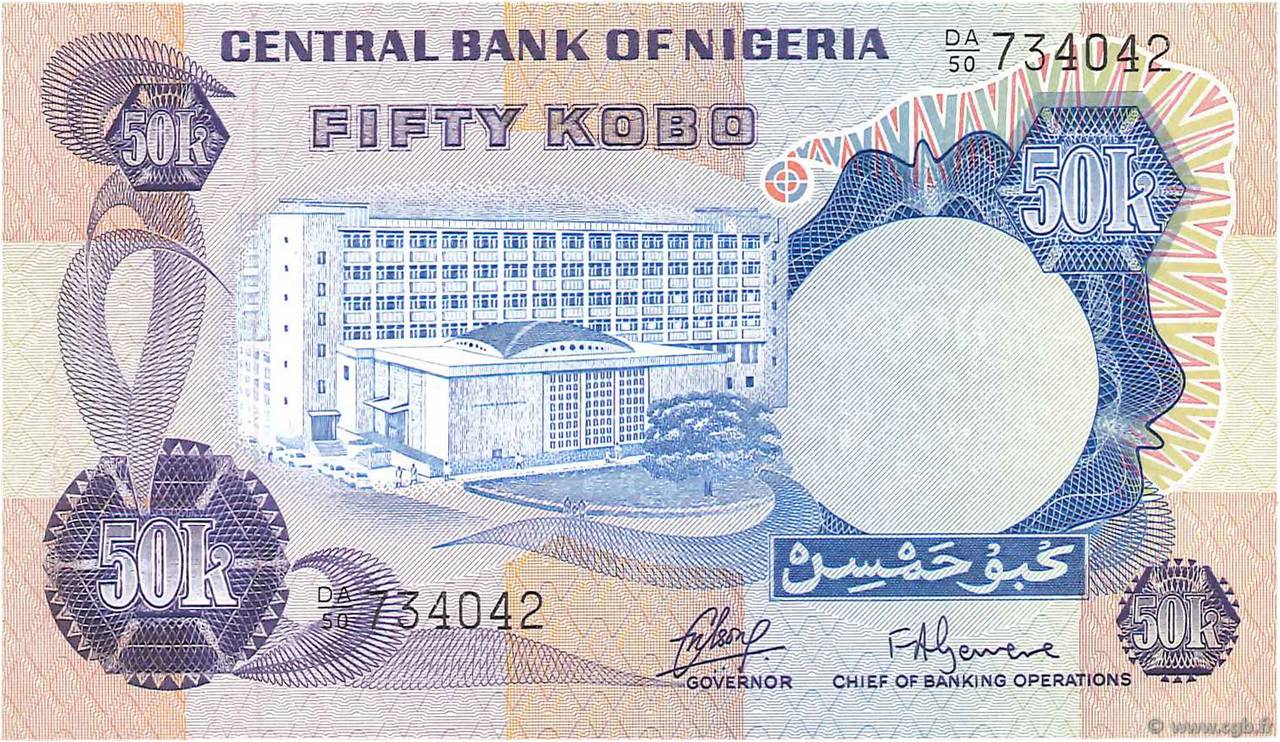 50 Kobo NIGERIA  1973 P.14a FDC
