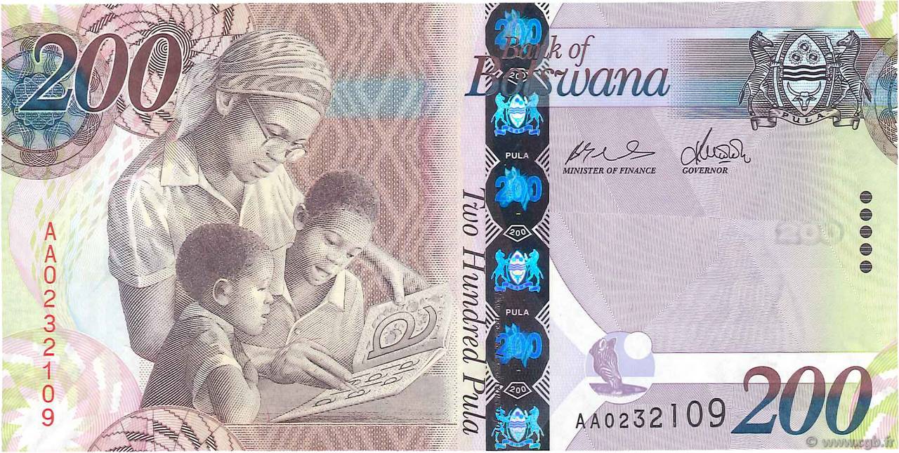 200 Pula BOTSWANA (REPUBLIC OF)  2009 P.34a UNC