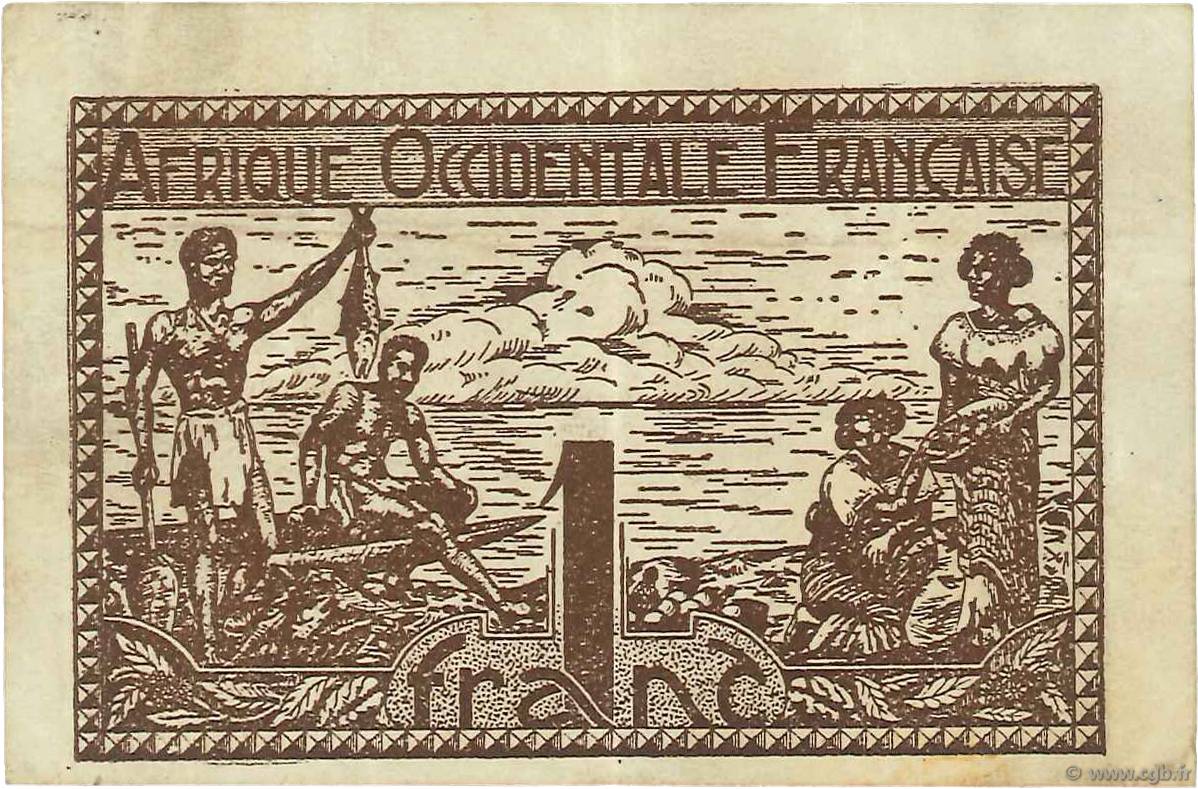 1 Franc FRENCH WEST AFRICA  1944 P.34a BB