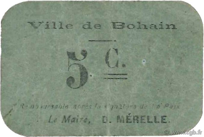 5 Centimes FRANCE régionalisme et divers  1916 JP.02-2520a TTB