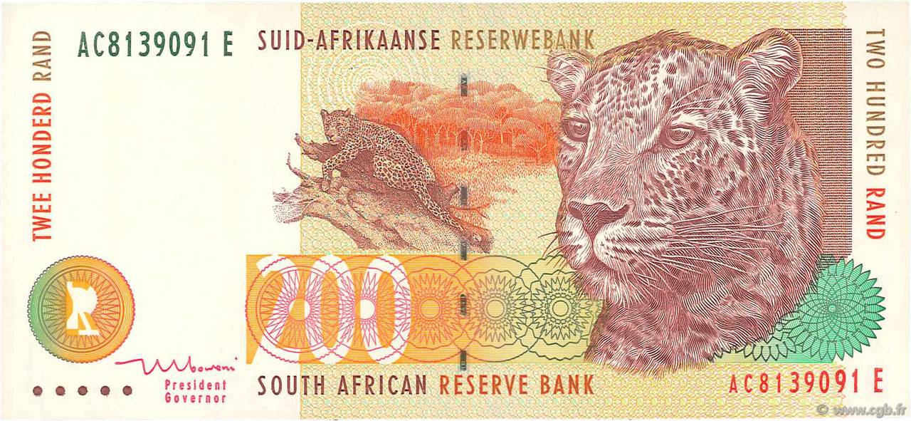 200 Rand SUDÁFRICA  1999 P.127b FDC