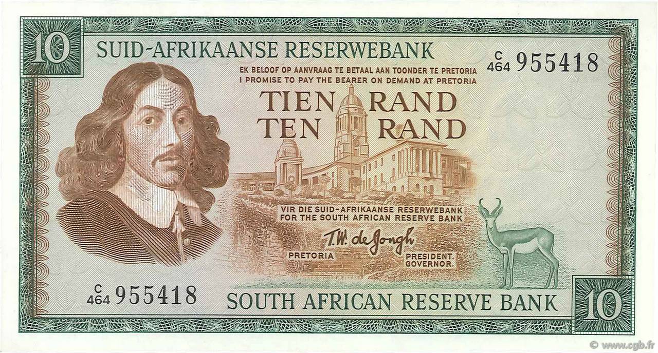 10 Rand SUDÁFRICA  1967 P.114b FDC