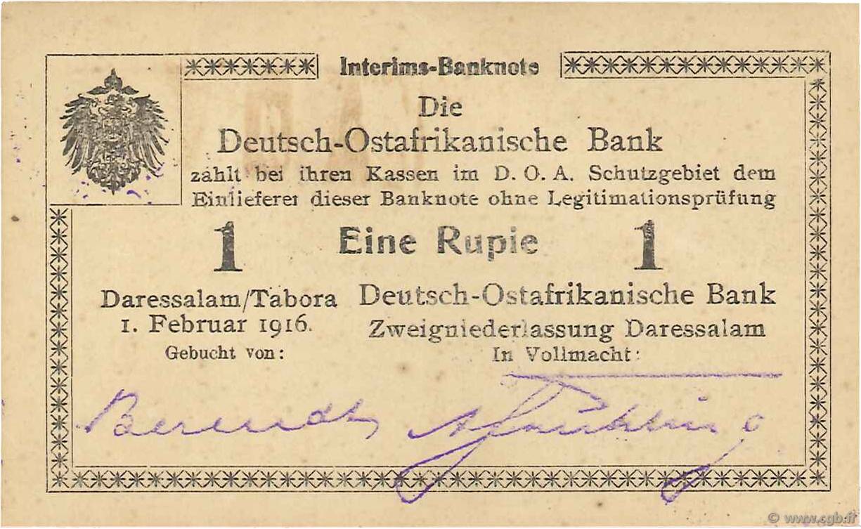 1 Rupie Deutsch Ostafrikanische Bank  1916 P.19 fST