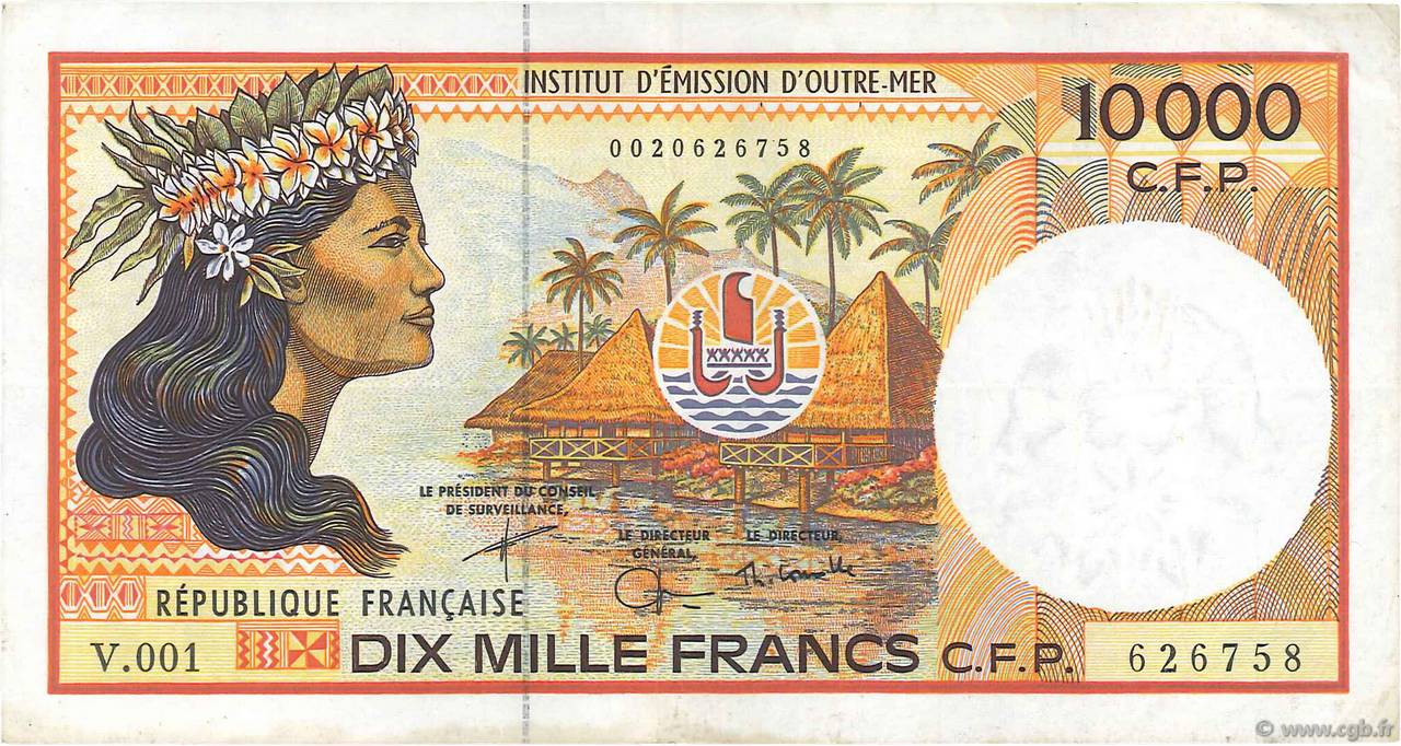 10000 Francs POLYNÉSIE, TERRITOIRES D OUTRE MER  2002 P.04b TTB