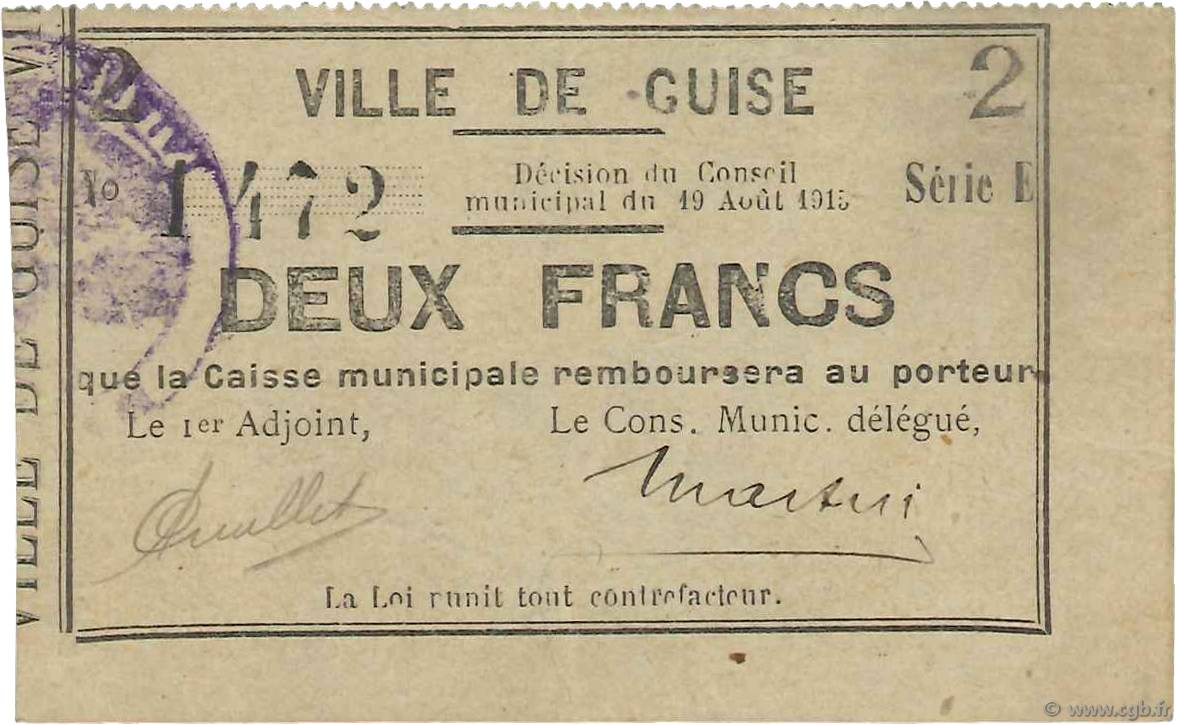 2 Francs FRANCE regionalismo y varios  1915 JP.02-1117 EBC