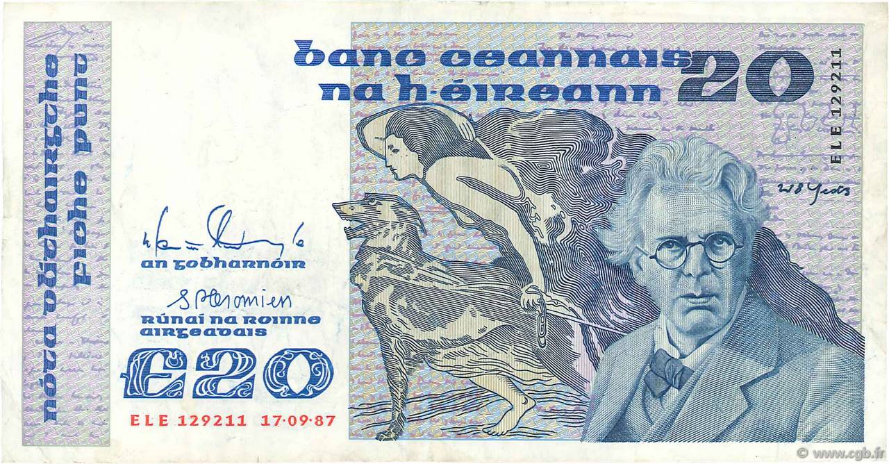 20 Pounds IRLANDA  1987 P.073c BB