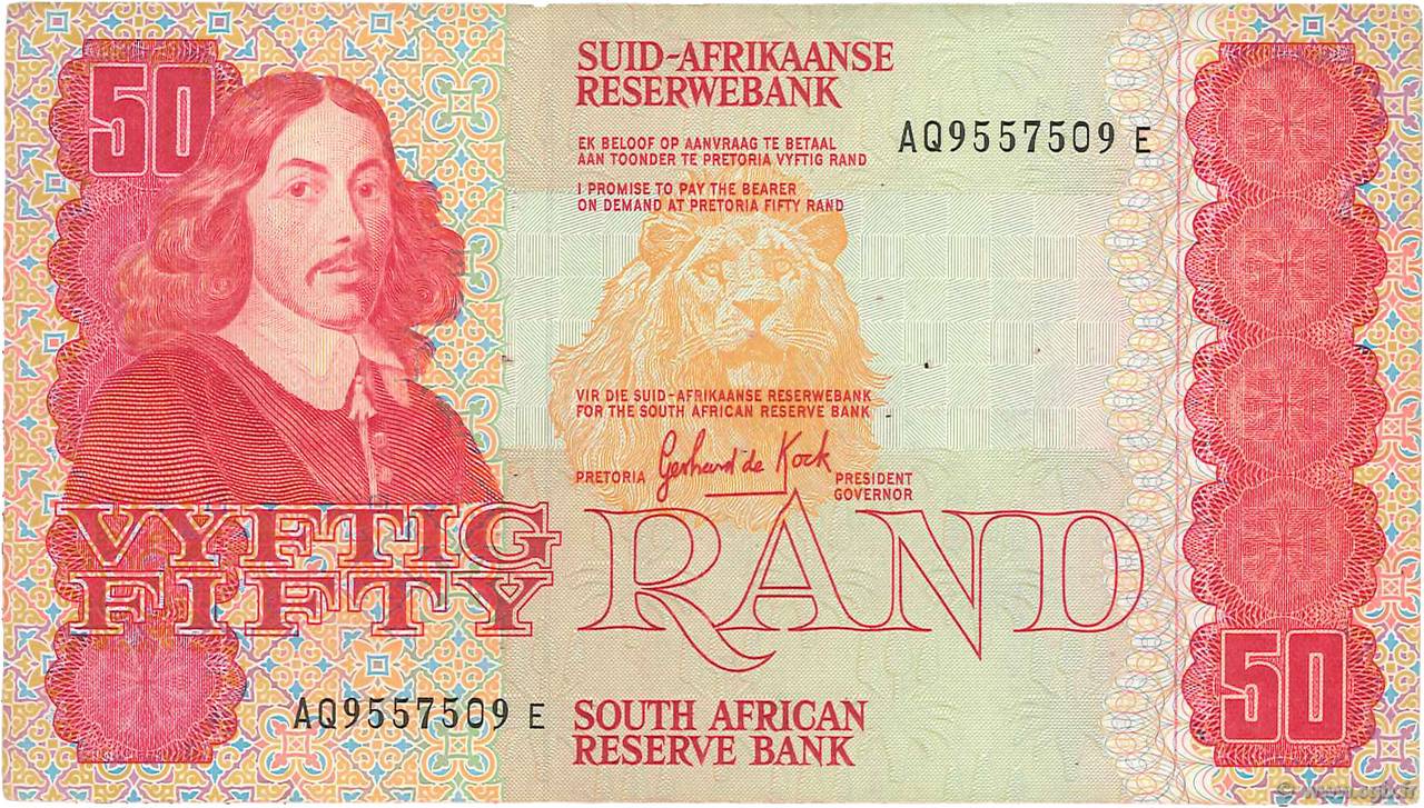 50 Rand SOUTH AFRICA  1984 P.122a VF
