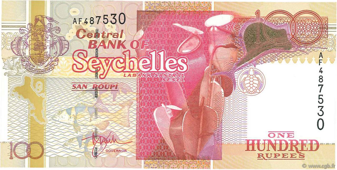 100 Rupees SEYCHELLES  2001 P.40 UNC