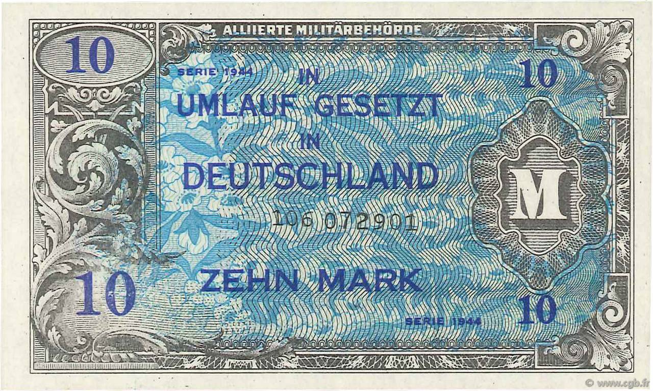 10 Mark GERMANIA  1945 P.194b FDC