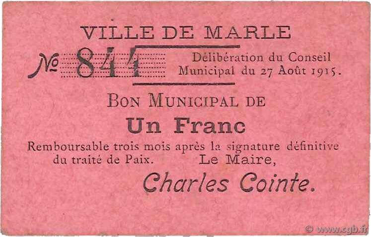 1 Franc FRANCE regionalismo e varie  1915 JP.02-2651 SPL