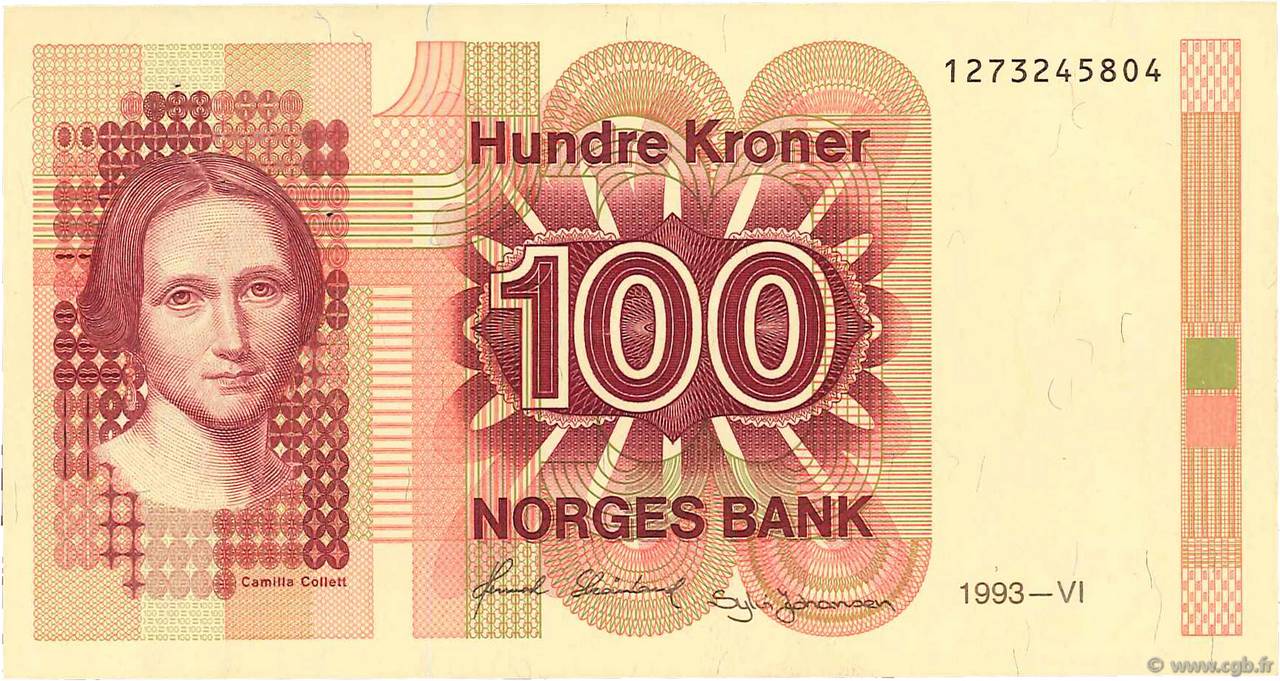 100 Kroner NORVÈGE  1993 P.43d VZ