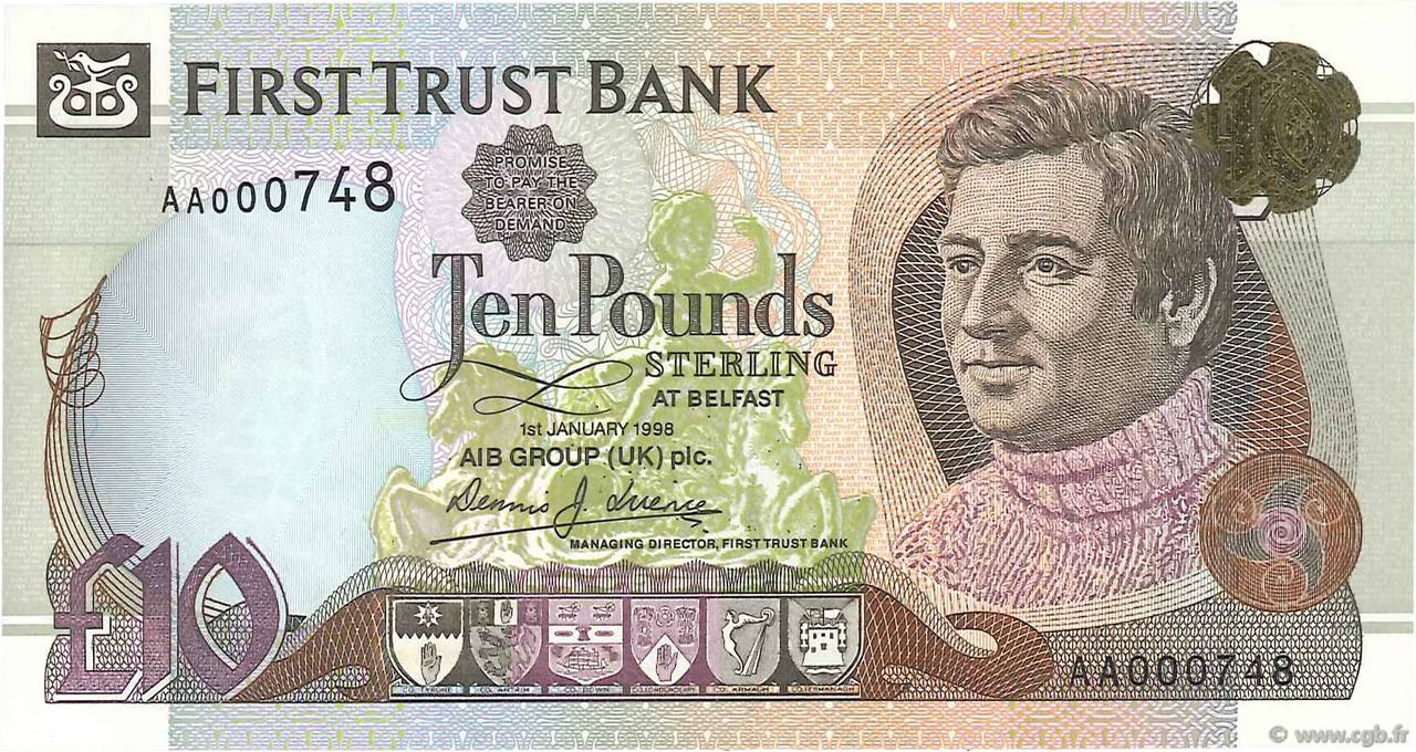 10 Pounds NORTHERN IRELAND  1998 P.136 FDC