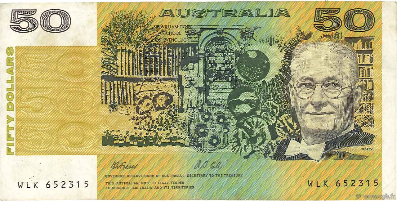 50 Dollars AUSTRALIA  1991 P.47h MB