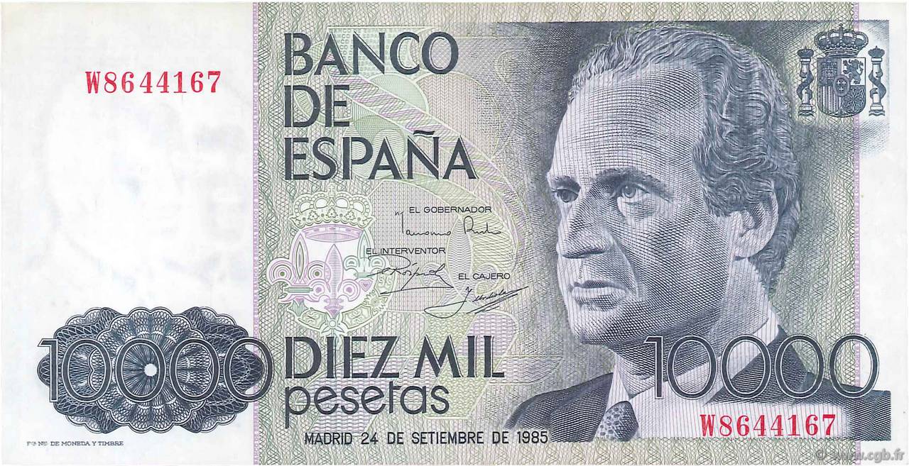 10000 Pesetas ESPAÑA  1985 P.161 EBC+