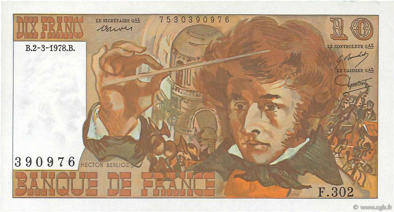 10 Francs BERLIOZ FRANCE  1978 F.63.23 pr.NEUF