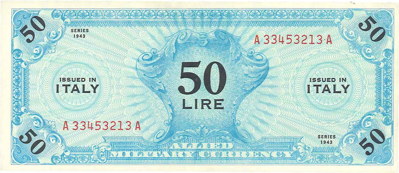 50 Lires ITALIA  1943 PM.14b EBC