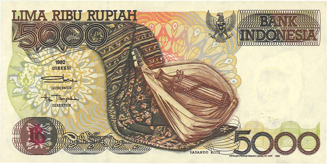 5000 Rupiah INDONESIA  1992 P.130a FDC