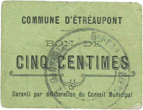 5 Centimes FRANCE regionalism and various  1916 JP.02-2573 F - VF