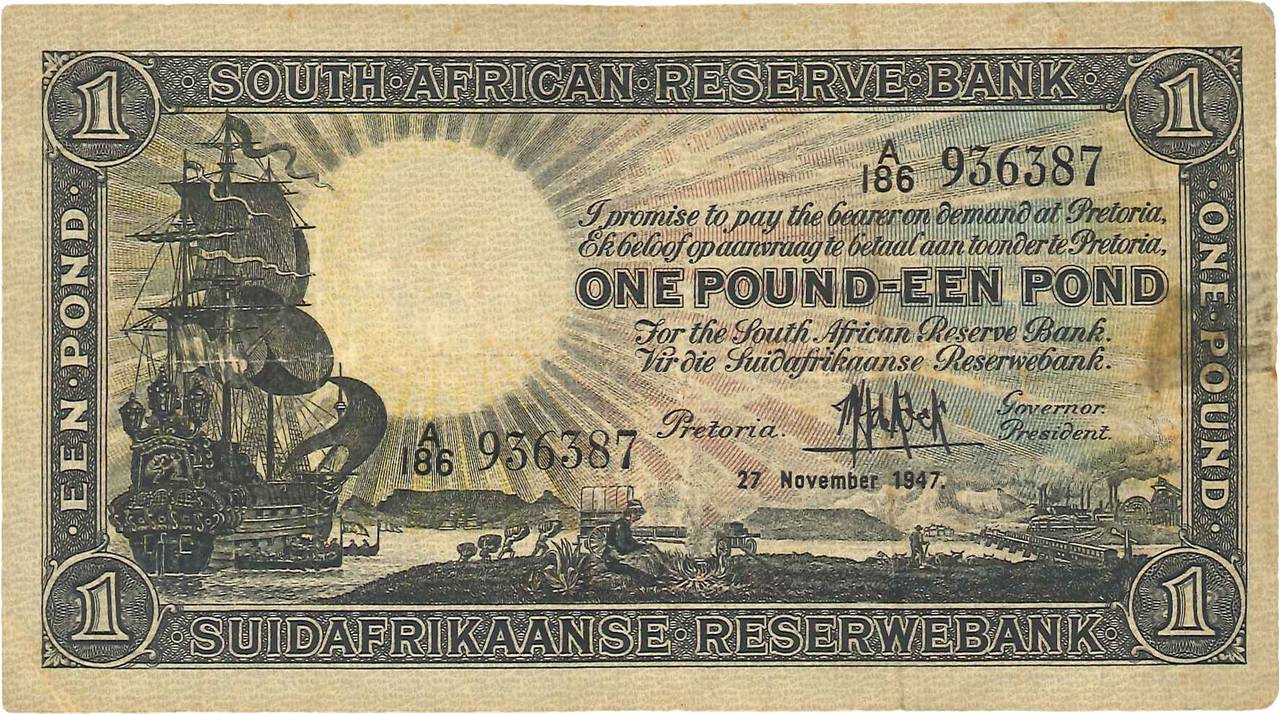 10 Shillings SOUTH AFRICA  1947 P.084f F