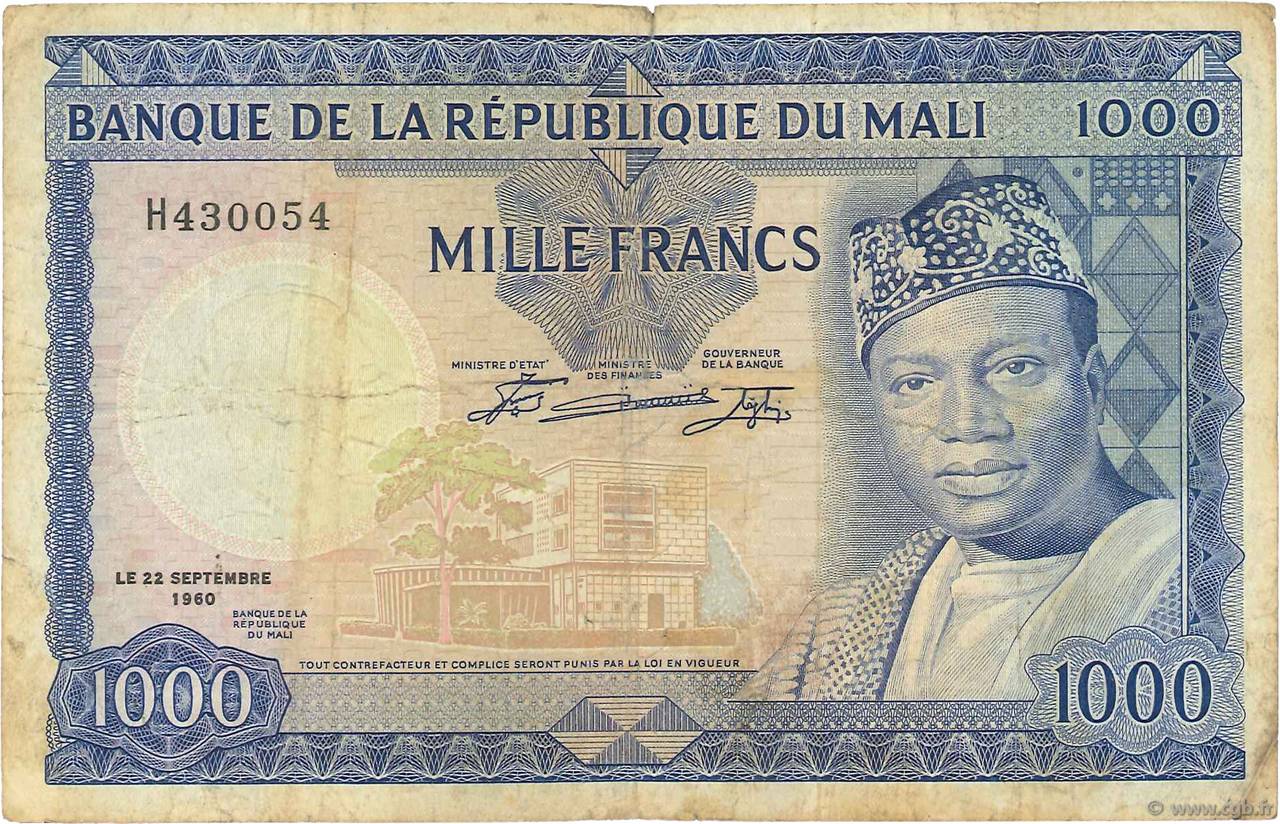 1000 Francs MALI  1960 P.09 fS