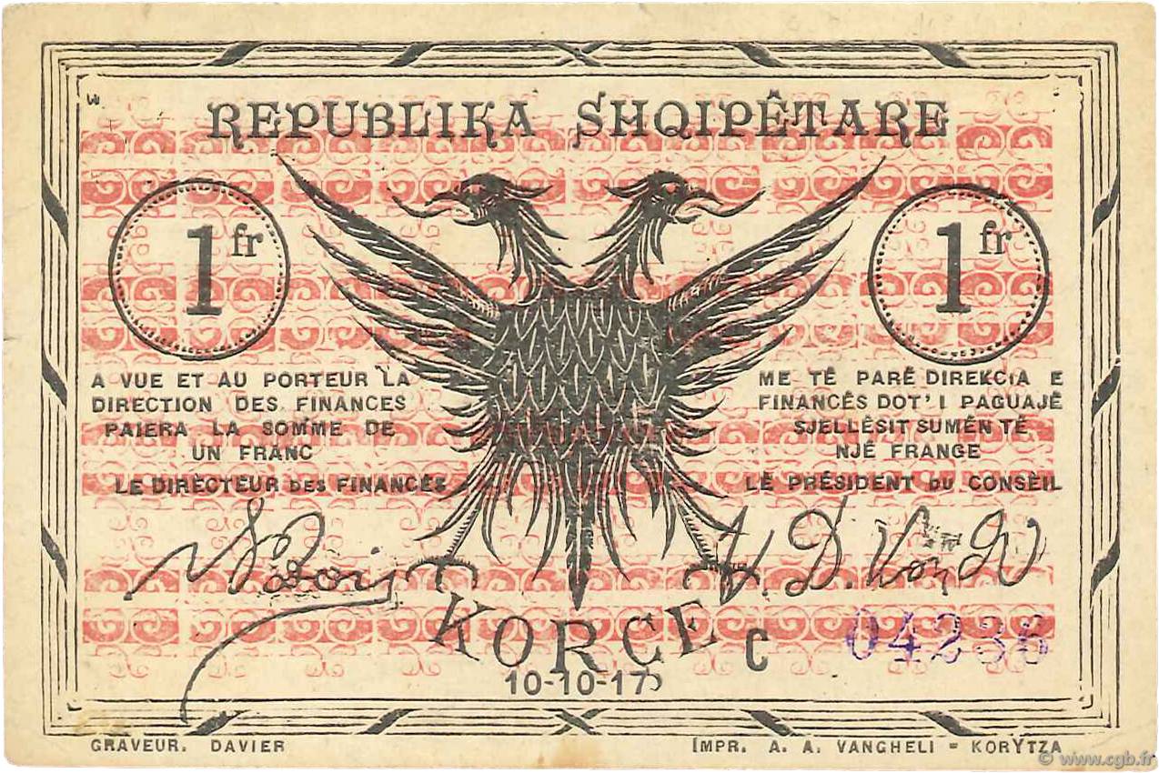 1 Franc ALBANIEN  1917 PS.146b VZ