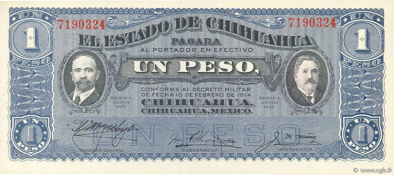 1 Peso MEXICO  1915 PS.0530a ST