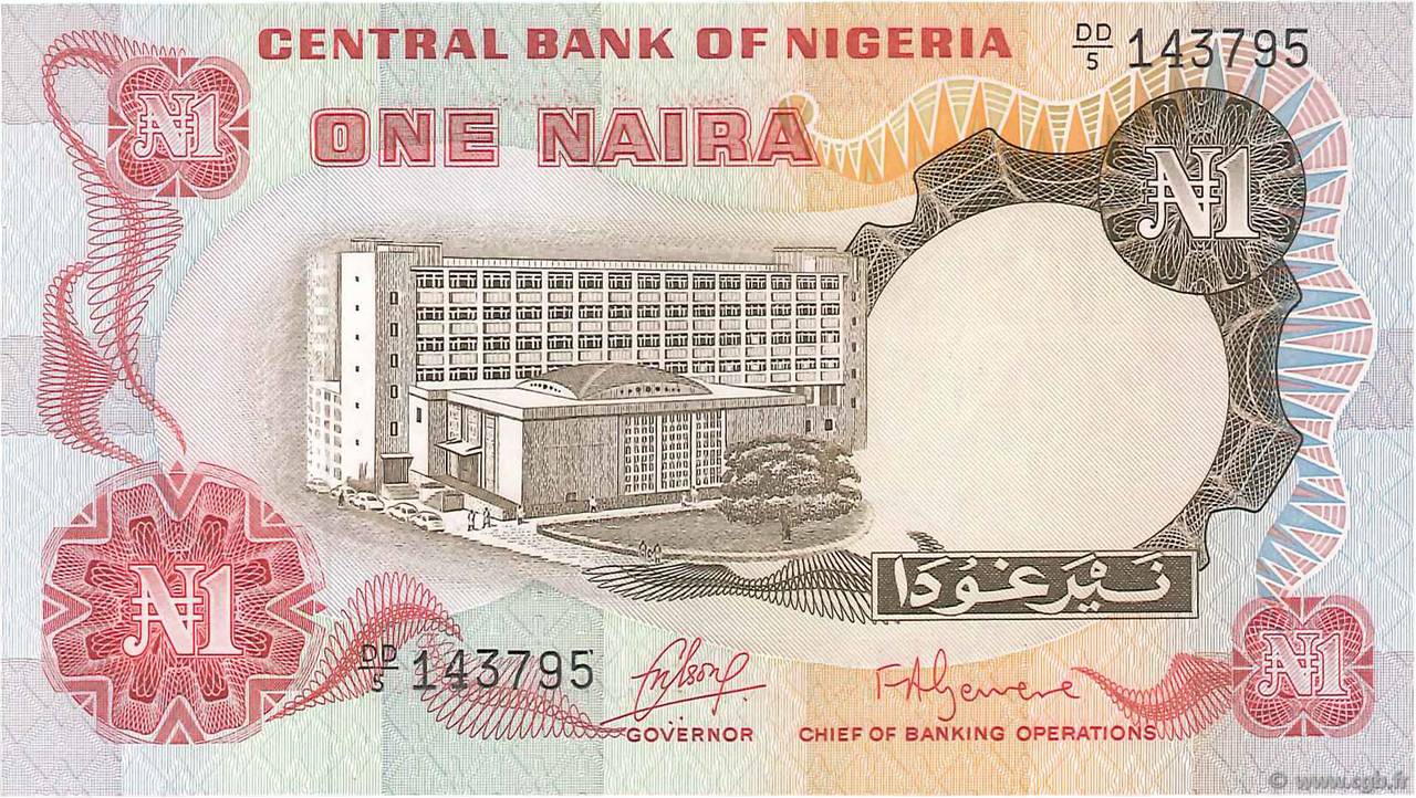1 Naira NIGERIA  1973 P.15a UNC