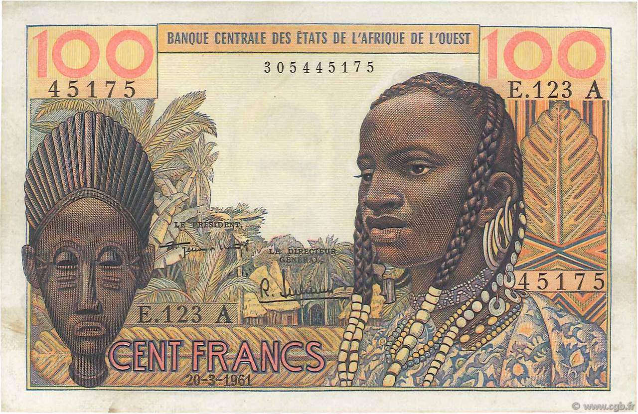 100 Francs ÉTATS DE L AFRIQUE DE L OUEST  1961 P.101Aa pr.SUP