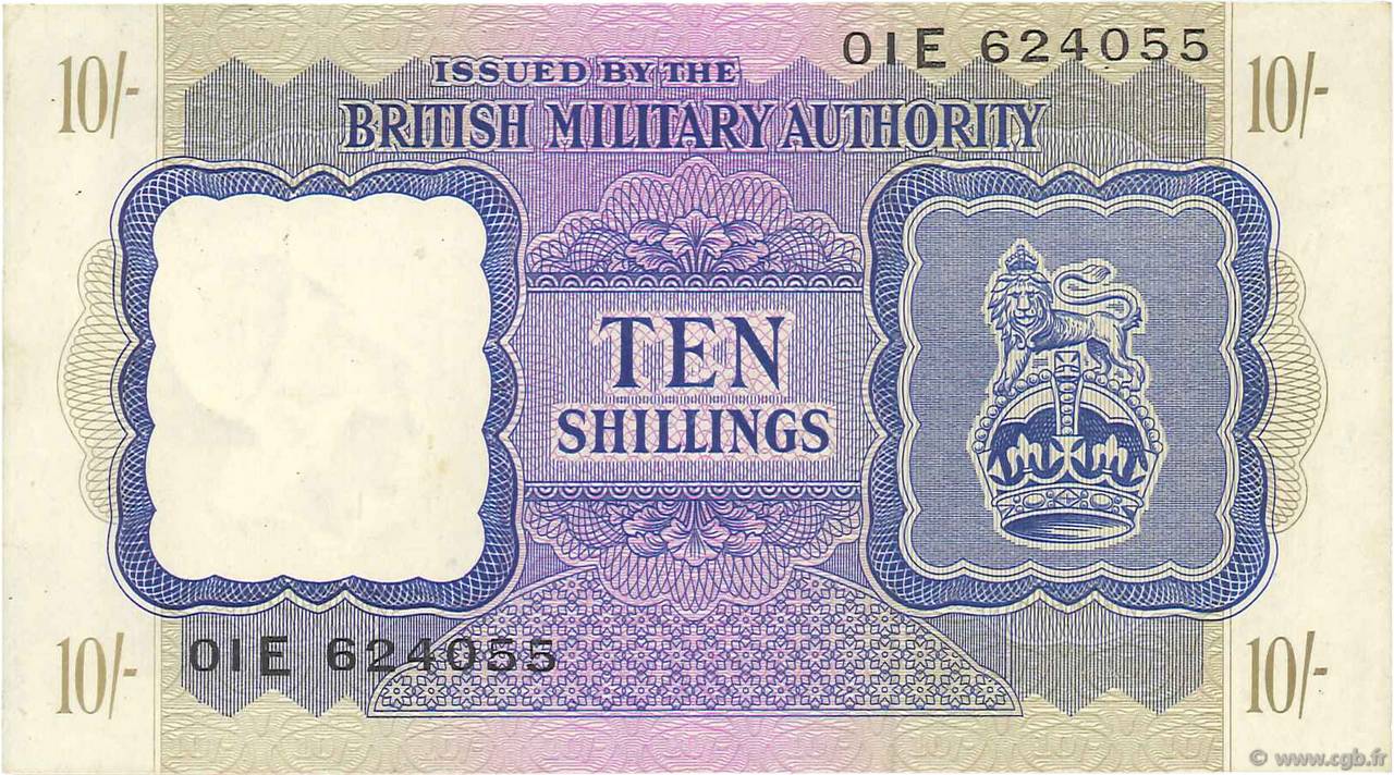 10 Shillings ENGLAND  1943 P.M005 XF