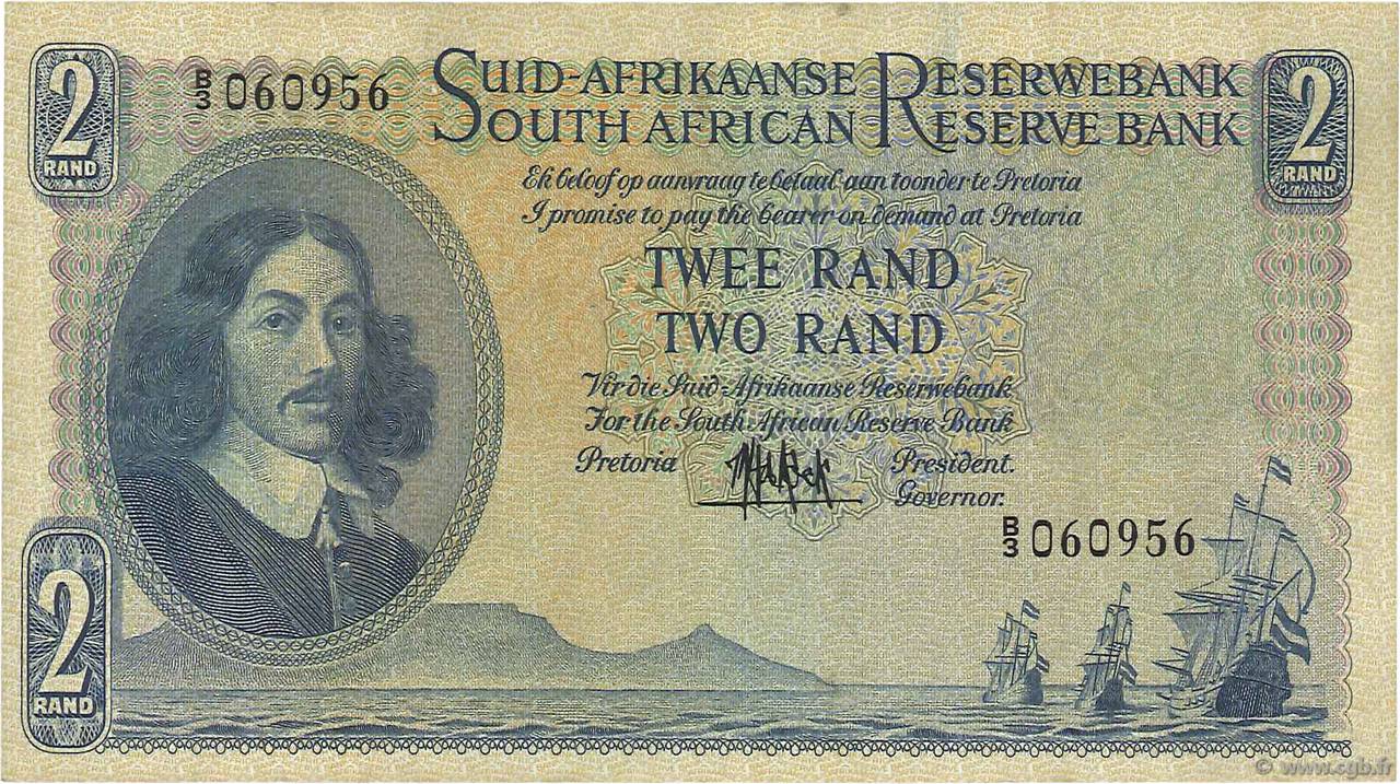 2 Rand SOUTH AFRICA  1961 P.105a VF