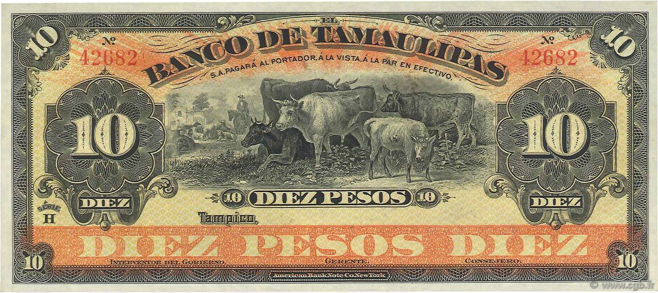 10 Pesos Non émis MEXICO  1902 PS.0430c UNC