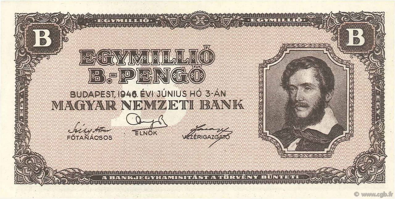 1000000 B-Pengö UNGHERIA  1946 P.134 q.FDC