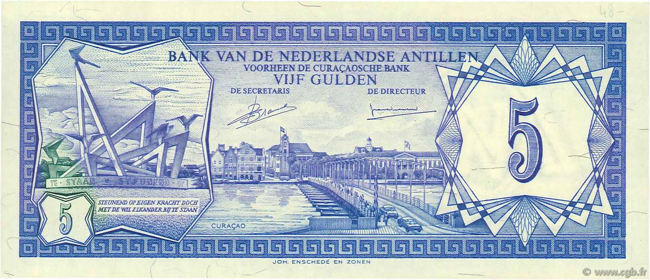 5 Gulden ANTILLE OLANDESI  1980 P.15a FDC