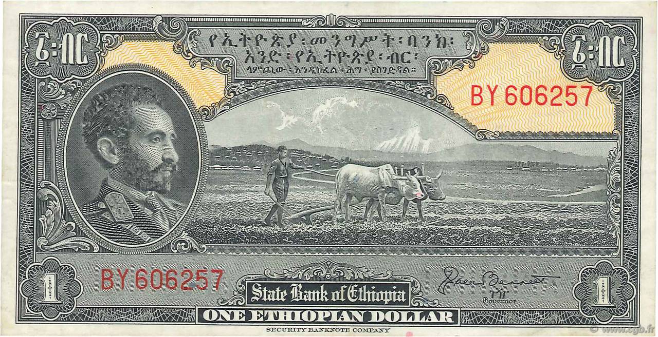 1 Dollar ÄTHIOPEN  1945 P.12b fVZ