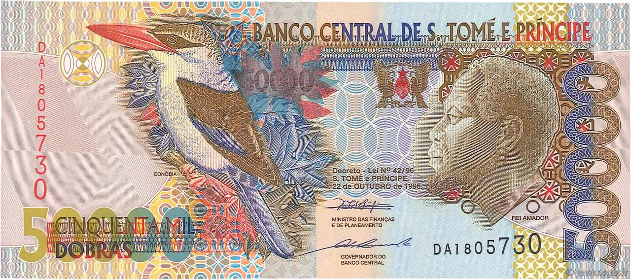 50000 Dobras SAO TOMÉ Y PRíNCIPE  1996 P.068b FDC