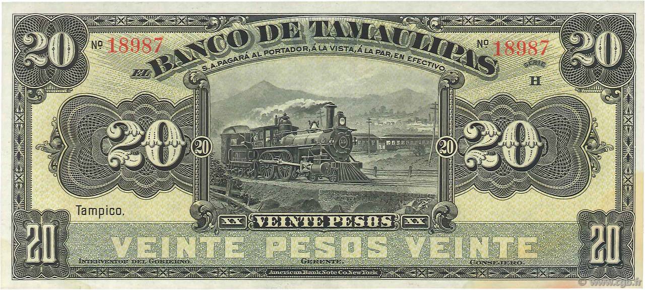 20 Pesos MEXICO  1902 PS.0431d AU