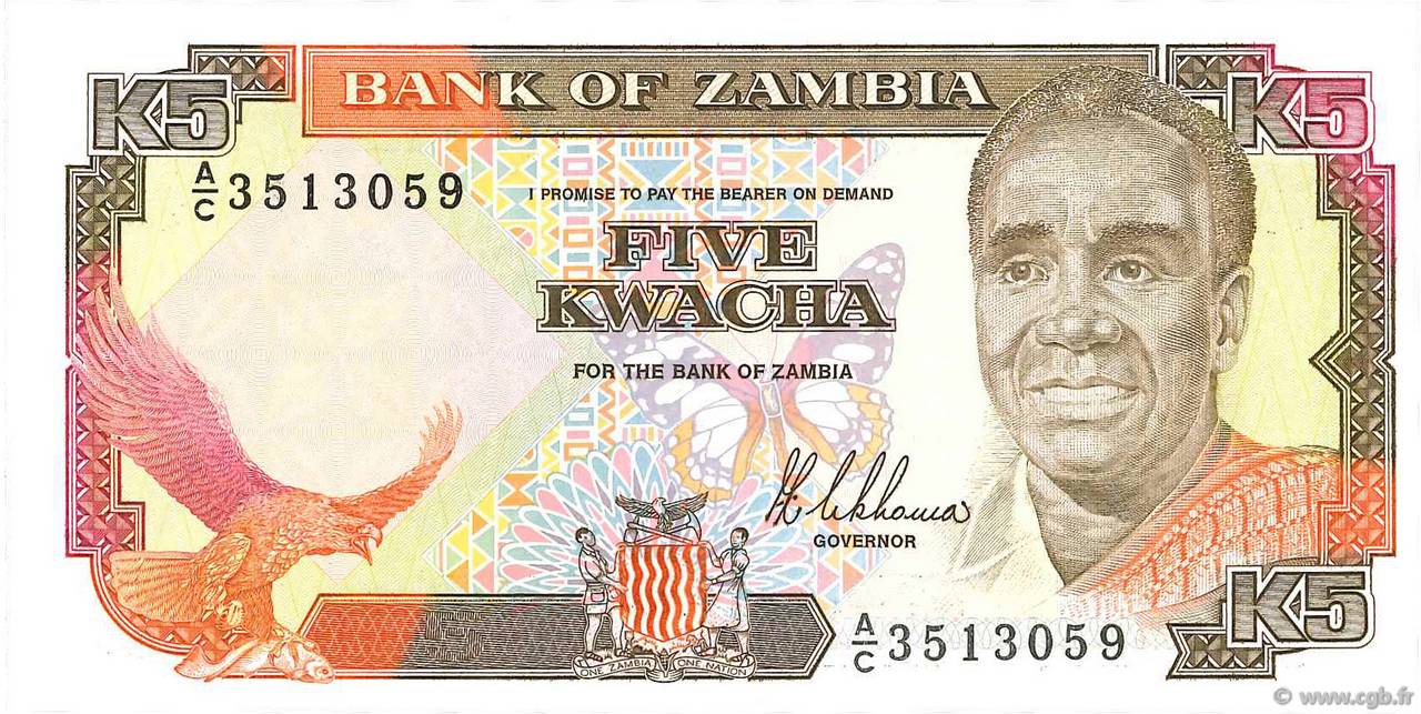 5 Kwacha ZAMBIA  1989 P.30a FDC