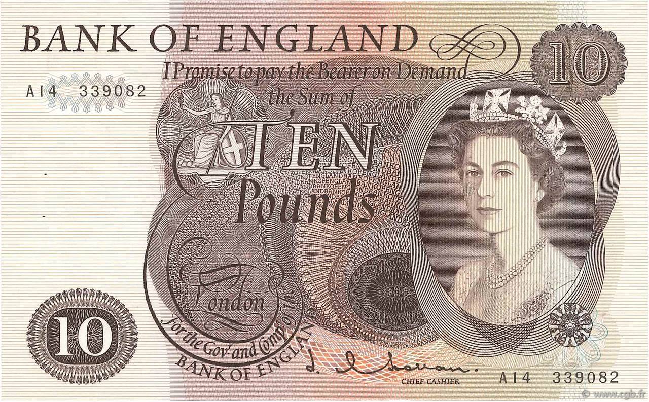 10 Pounds ENGLAND  1964 P.376a XF+
