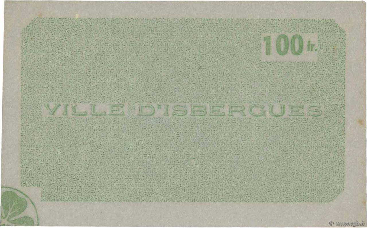 100 Francs Essai FRANCE regionalismo y varios Isbergues 1940 K.035 FDC