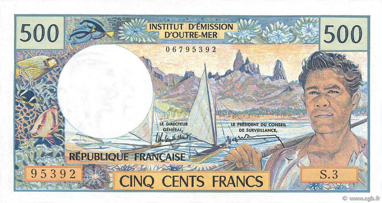 500 Francs TAHITI  1985 P.25d SC+