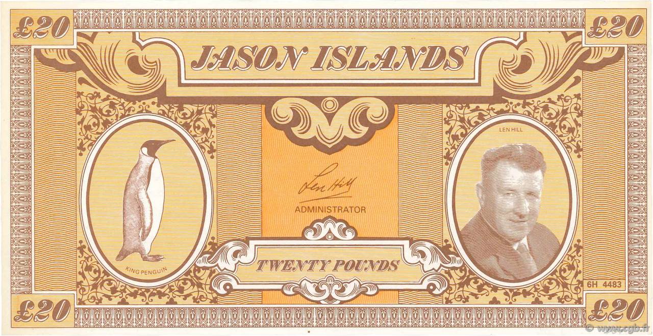 20 Pounds JASON ISLANDS  1978  UNC
