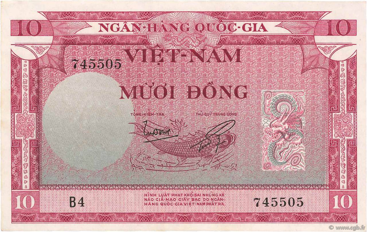 10 Dong VIET NAM SOUTH  1955 P.03a UNC-