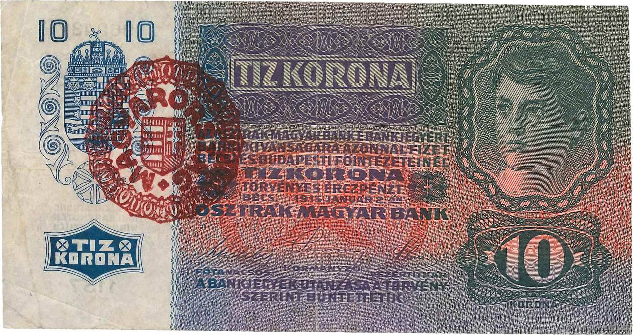 10 Korona HUNGARY  1920 P.019 VF