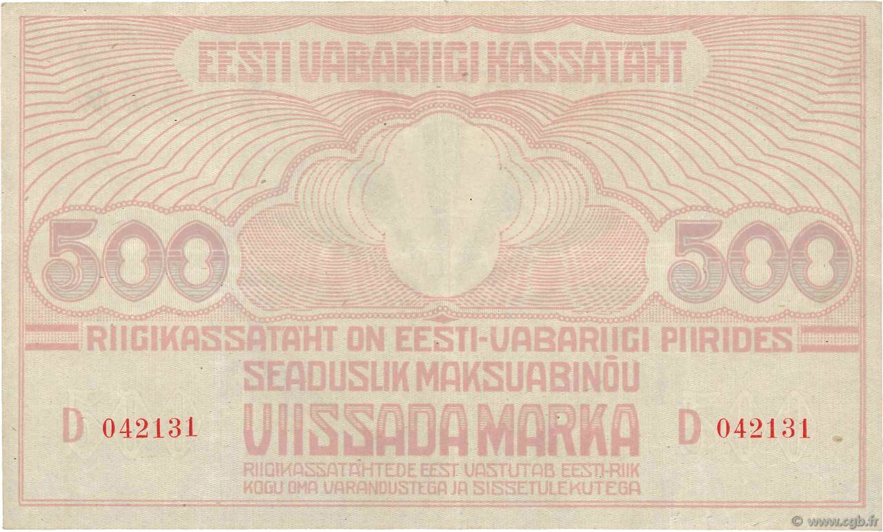 500 Marka ESTONIA  1920 P.49f VF+