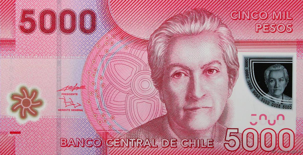 5000 Pesos CILE  2009 P.163 FDC
