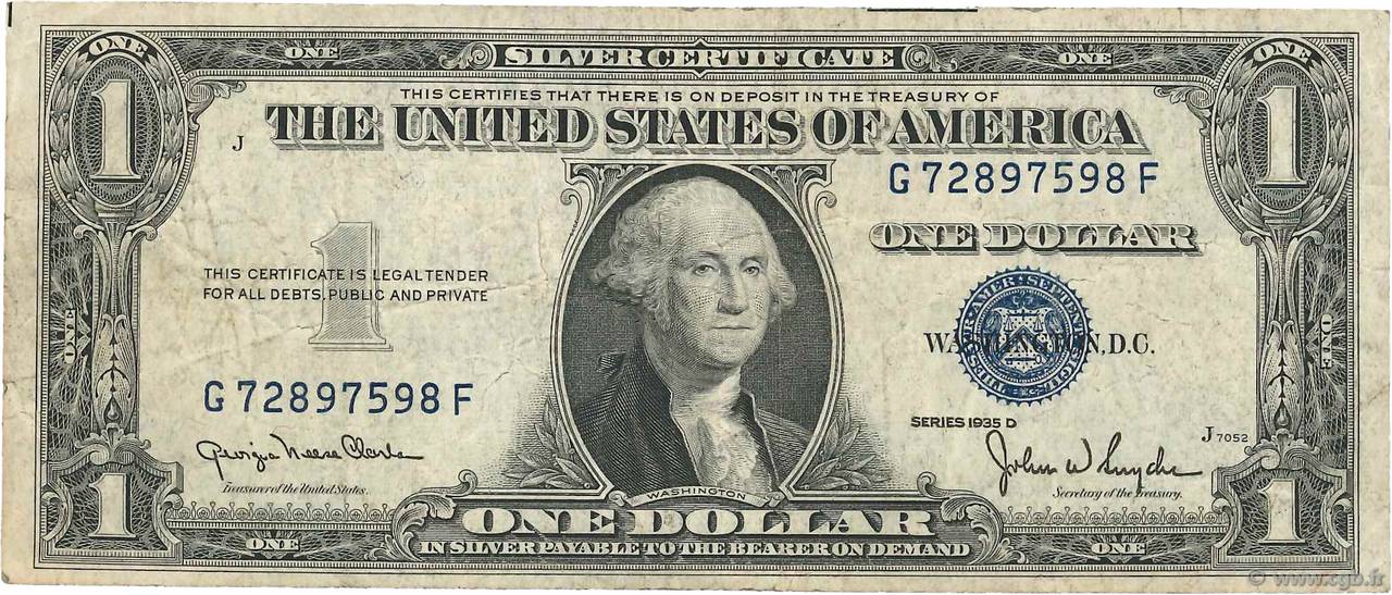 1 Dollar STATI UNITI D AMERICA  1935 P.416D1 MB