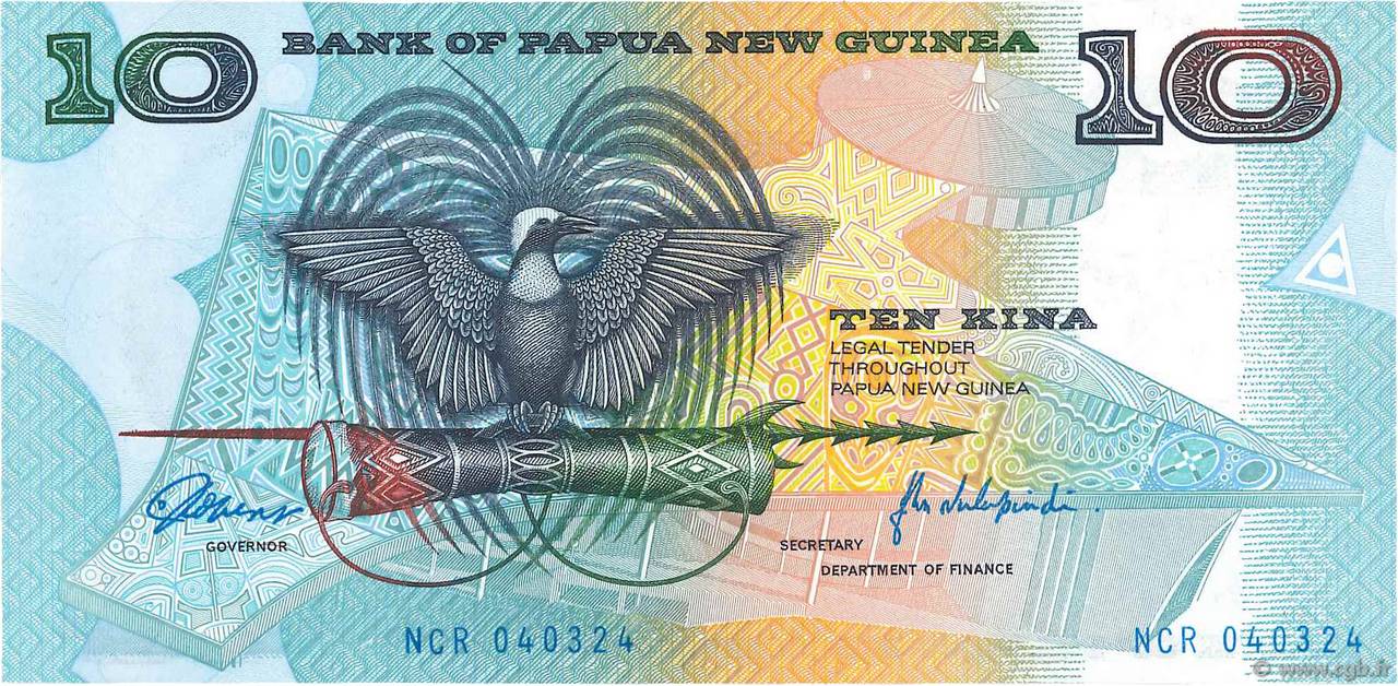 10 Kina PAPúA-NUEVA GUINEA  1988 P.09a FDC