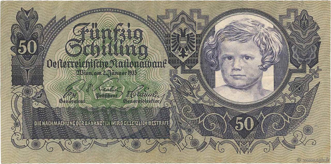 50 Schilling AUSTRIA  1935 P.100 BB