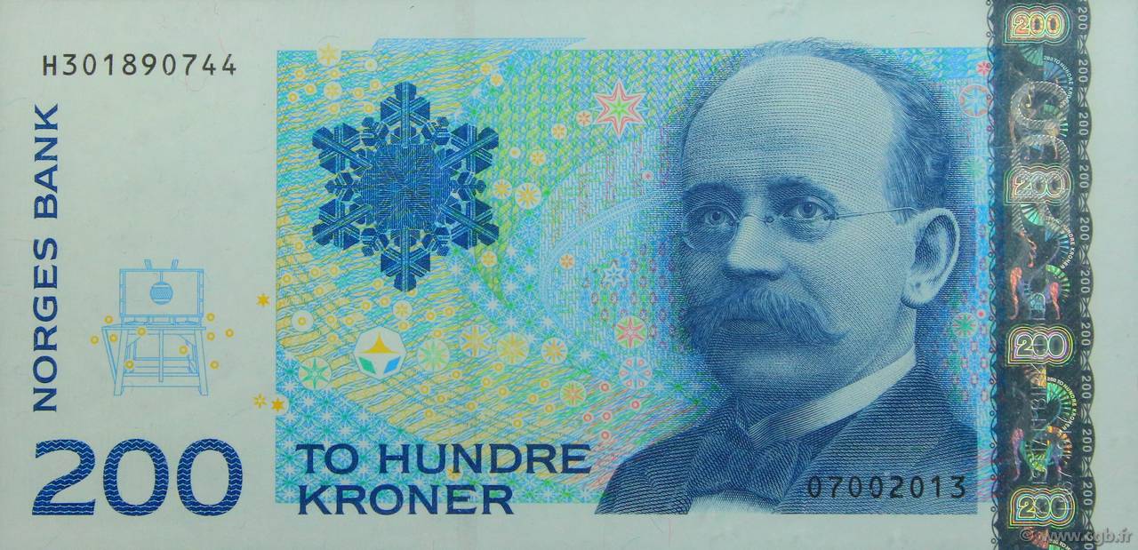 200 Kroner NORWAY  2013 P.50f UNC
